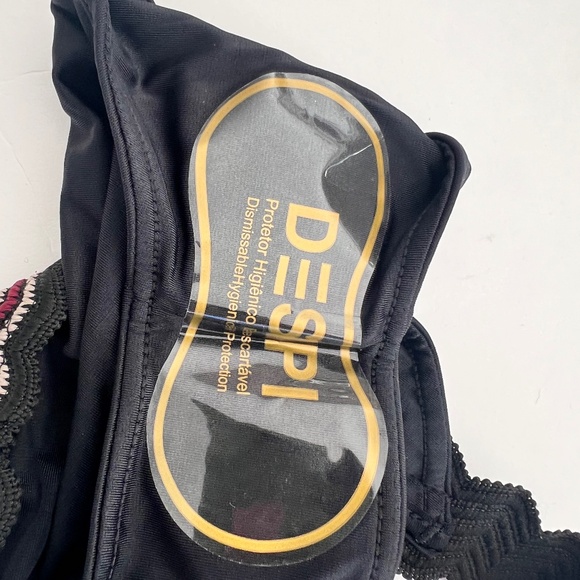 Despi Black Bikini Set | Fixed Triangle Top & Full Bottom New with Tags - Picture 10 of 10